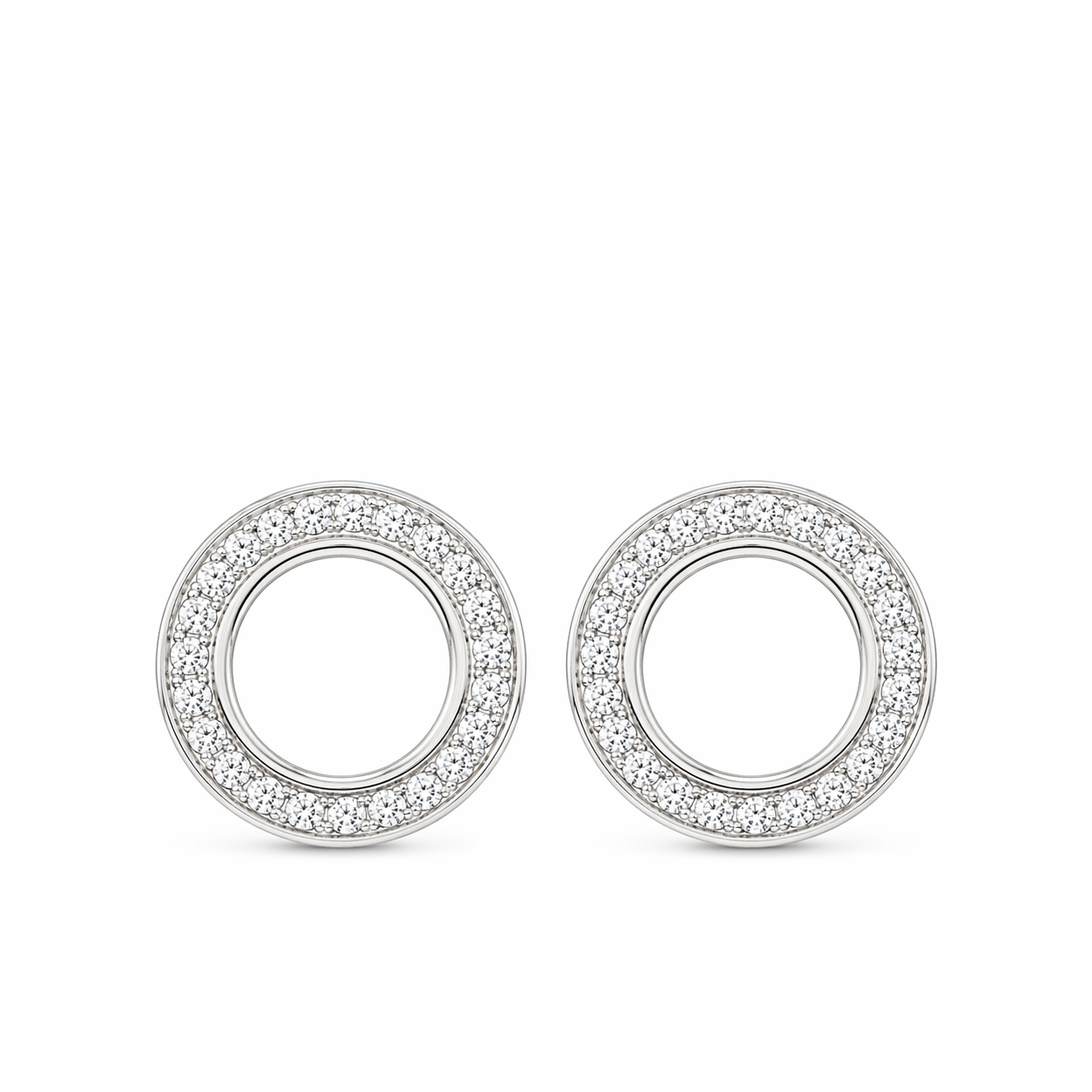 The Prestige Halo Diamond Tunnels - 14k White Gold & White Diamonds