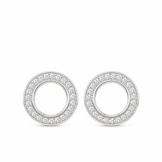 The Prestige Halo Diamond Tunnels - 14k White Gold & White Diamonds