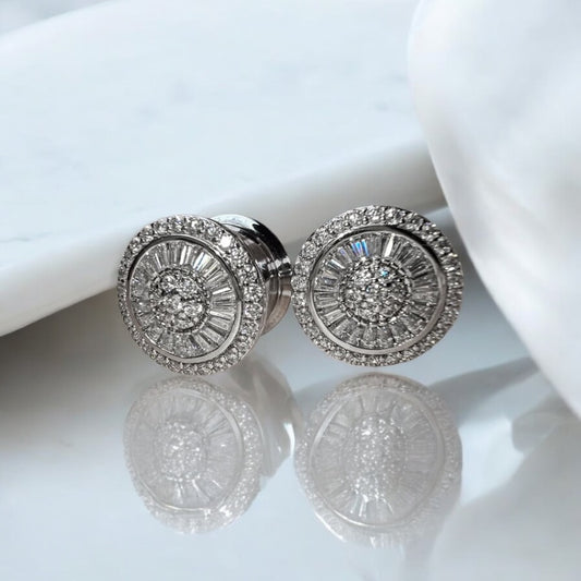 Baguette Diamond Encrusted 14k Solid Gold