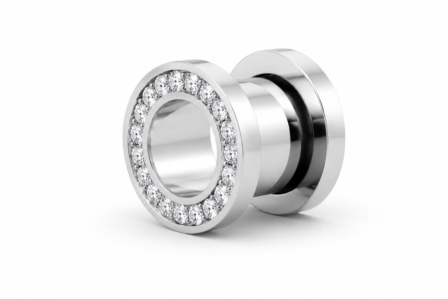 The Prestige Halo Diamond Tunnels - 14k White Gold & White Diamonds